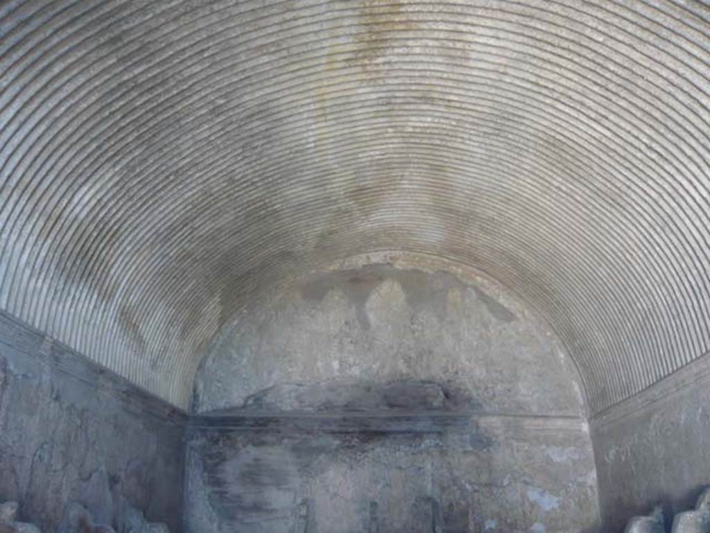 VI.8, Herculaneum. August 2013. Vaulted ceiling of the waiting room, or apodyterium. Photo courtesy of Buzz Ferebee.